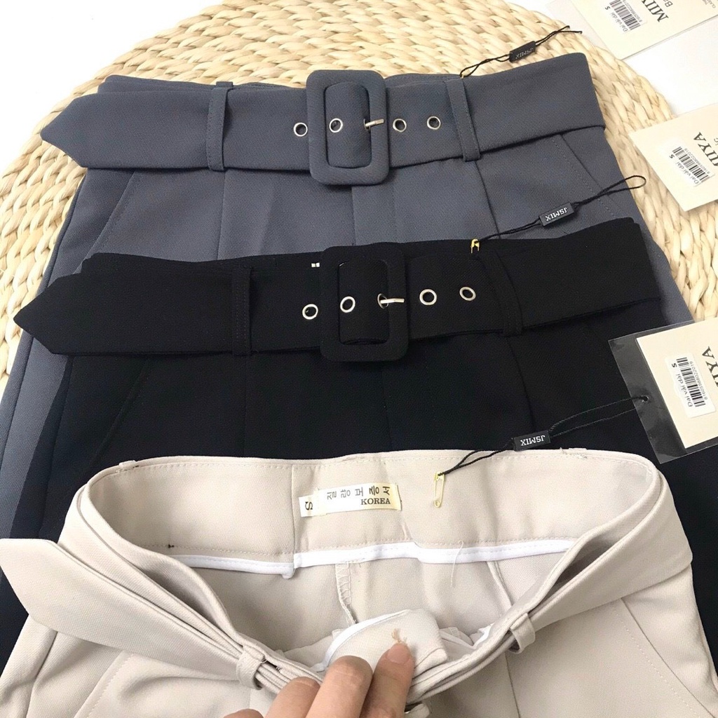 QUẦN BAGGY NỮ CẠP CAO Q130 KÈM ĐAI HÀNG VNXK CHẤT VITEX HÀN PHÙ HỢP ĐI HỌC ĐI CHƠI ĐI LÀM