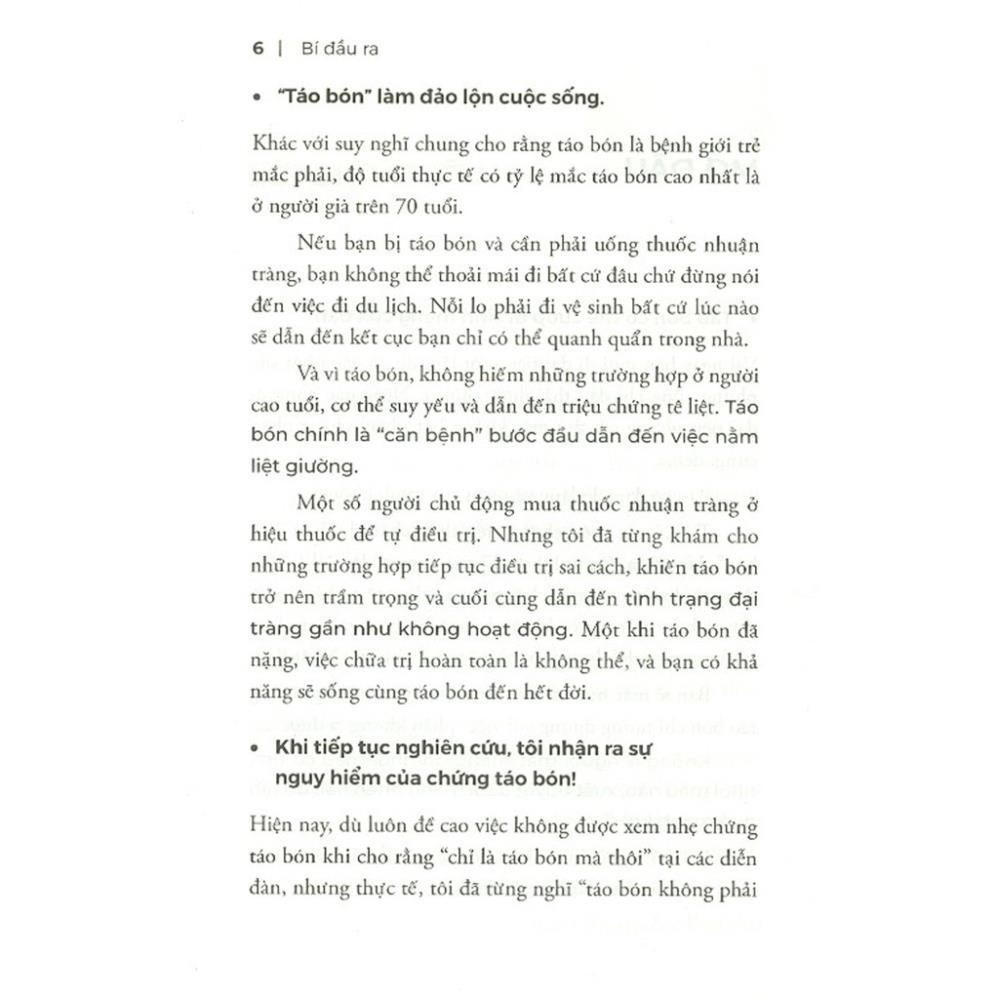 Sách - Bí Đầu Ra - 90% Tuổi Thọ Phụ Thuộc Vào Việc Đại Tiện [AlphaBooks]