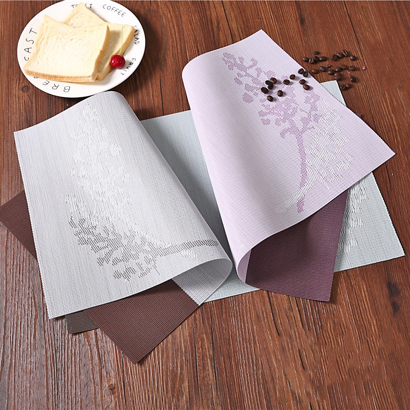 Tấm Lót Bàn Ăn Cách Nhiệt Chữ Nhật size 30x45cm Cao Cấp có sẵn 3 Màu | Nhựa PVC Miếng Trải Bàn Ăn