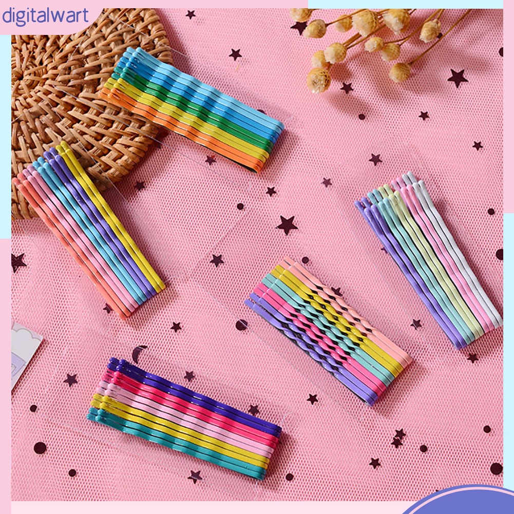 Set 10 Kẹp Tóc Kim Loại Màu Sắc Cầu Vồng Xinh Xắn Cho Bé Gái