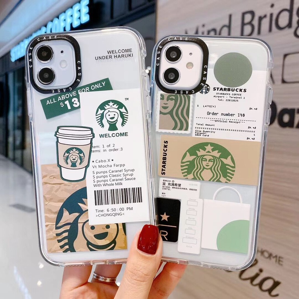 Ốp Điện Thoại TPU Họa Tiết Starbucks Cho iPhone 14 Pro Max 13 Pro Max 6 7 8plus X / XS / XR / XS Max / 11 Pro Max / 12 Pro Max case