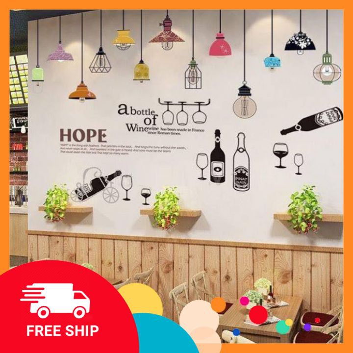 Decal dán tường ⚡️𝗙𝗥𝗘𝗘𝗦𝗛𝗜𝗣⚡️Tranh dán tường - chất liệu nhựa PVC Vinly chống thấm, tạo góc chụp hình checkin
