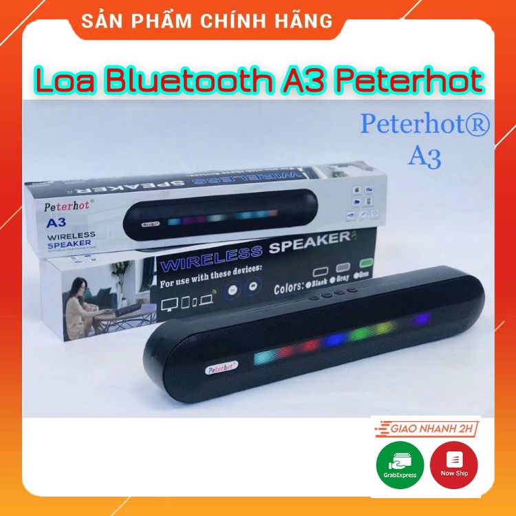 Loa Bluetooth A3 Cao Cấp 2022. Âm Thanh 2 Loa Bass Đập Mạnh, Âm Thanh Cực Đỉnh, Hỗ Trợ Đèn LED. Bảo Hành 12 Tháng