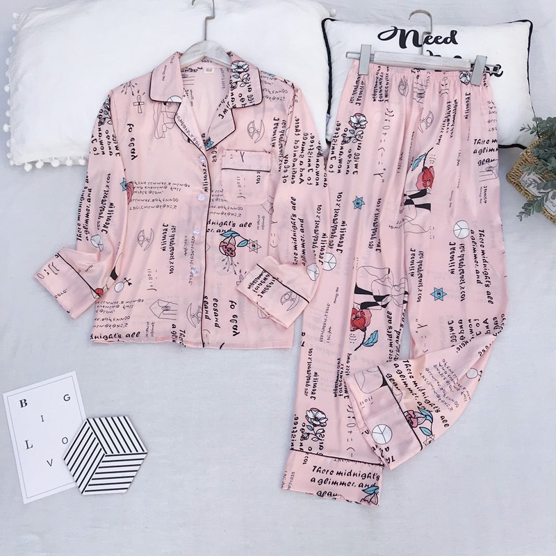 Pajamas Đồ Ngủ Mặc Nhà Lụa Mềm Mịn FreeSize AMANTA AMTPY039