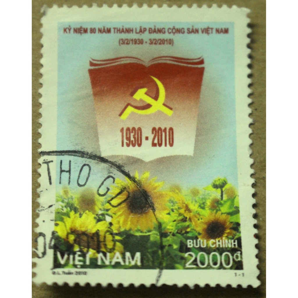 Tem sưu tập MS 988 Tem Việt Nam Kỷ Niệm 80 năm Đảng Cộng Sản Việt Nam 2010