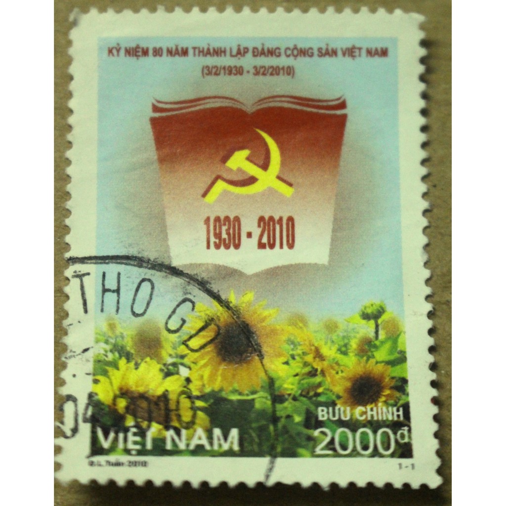 Tem sưu tập MS 988 Tem Việt Nam Kỷ Niệm 80 năm Đảng Cộng Sản Việt Nam 2010