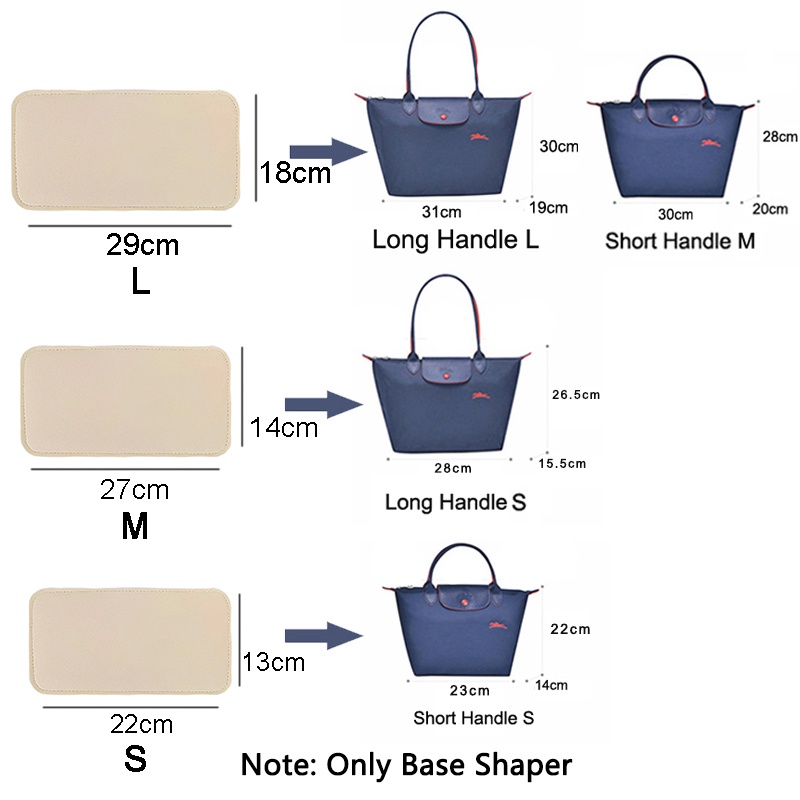 Túi lót EVERTONER nhiều ngăn tiện lợi đựng mỹ phẩm cho túi xách Longchamp
