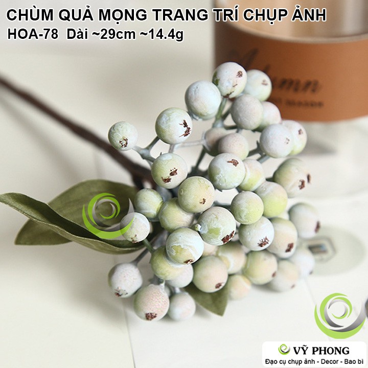 CHÙM QUẢ MỌNG TRANG TRÍ ĐÁM CƯỚI ĐẠO CỤ CHỤP ẢNH SẢN PHẨM INS HOA-78