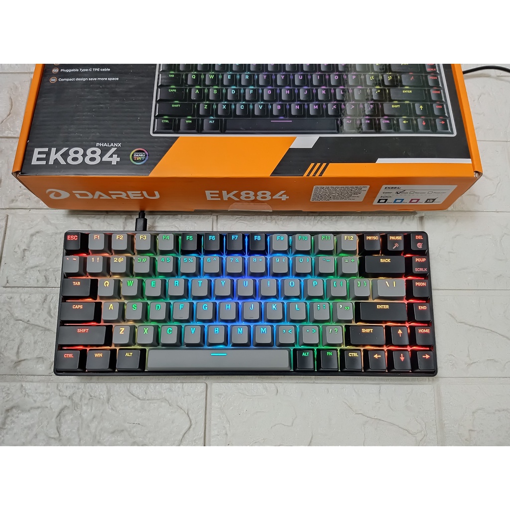 [Mã 253ELSALE hoàn 7% đơn 300K] Phím cơ Dareu EK884 RGB, Dareu EK880 RGB new chính hãng BH 2 năm