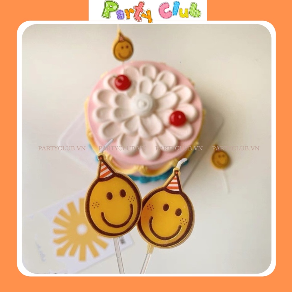 Nến trang trí bánh kem sinh nhật hình mặt cười