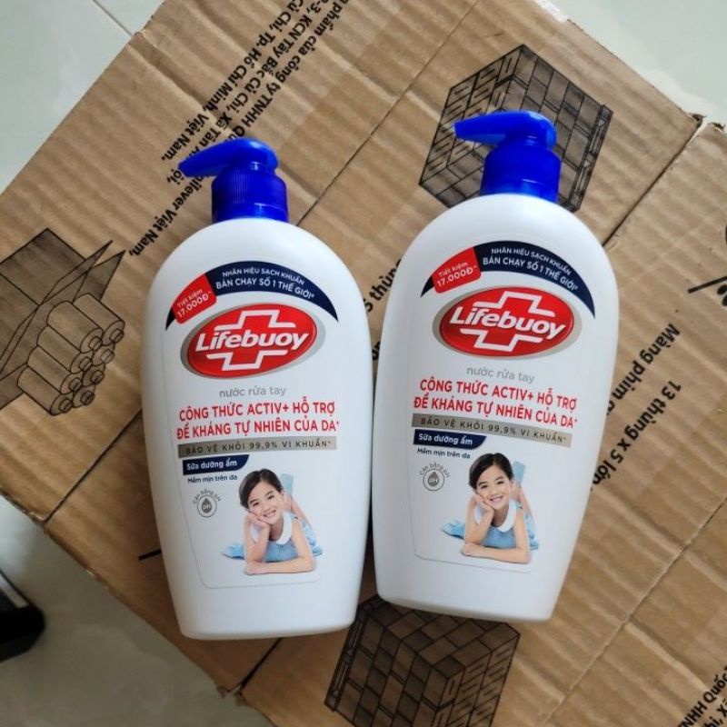 [DATE MỚI] Nước rửa tay Lifebuoy sữa dưỡng ẩm chai 500g