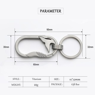 Móc Khóa Titan Siêu Nhẹ Cho Nam