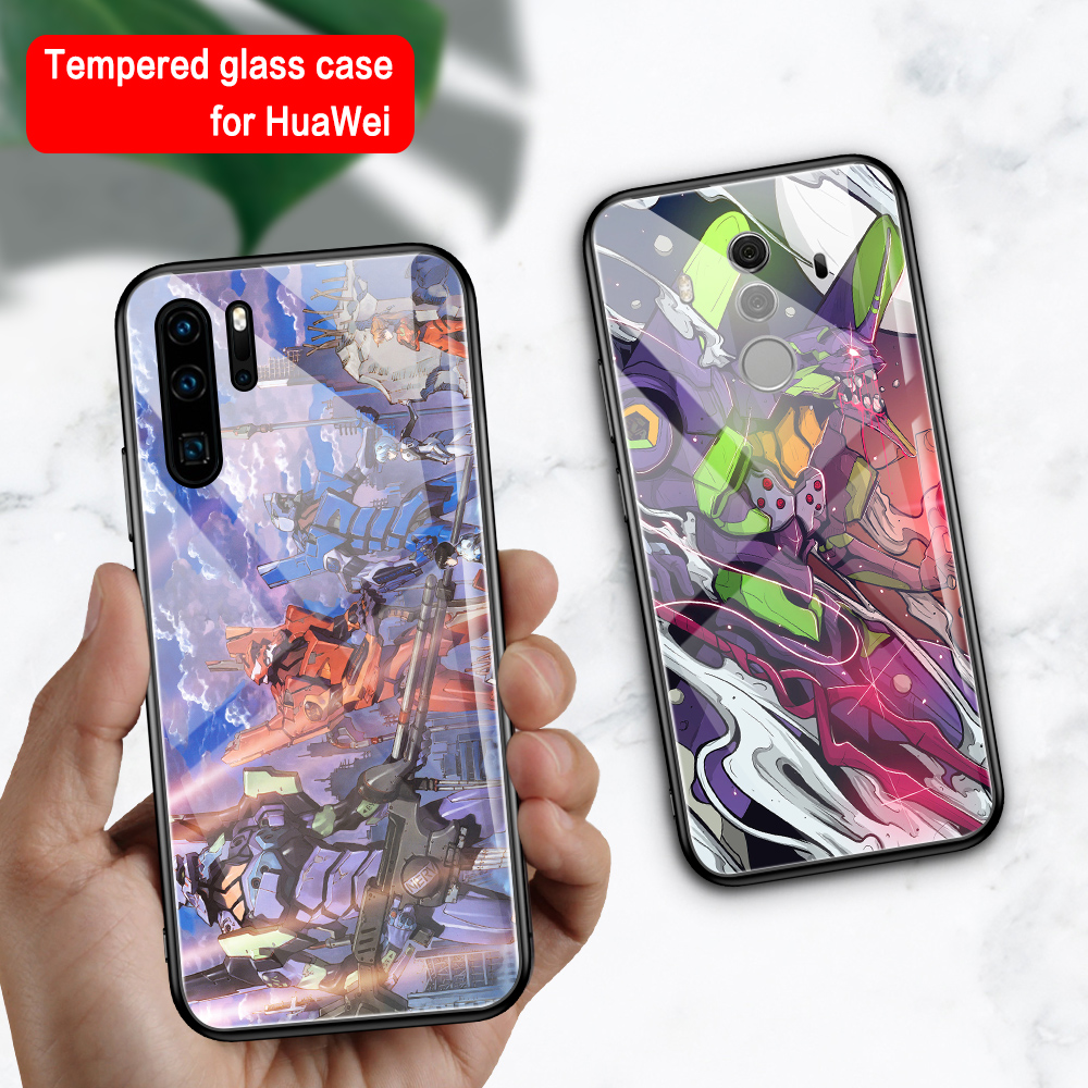 Ốp Lưng Tráng Gương Cho Huawei Honor Play Evangelion Huawei Nova 2i 3i Honor 8x Play Mate 20x 30 Pro P20 P30 P40 Pro Lite