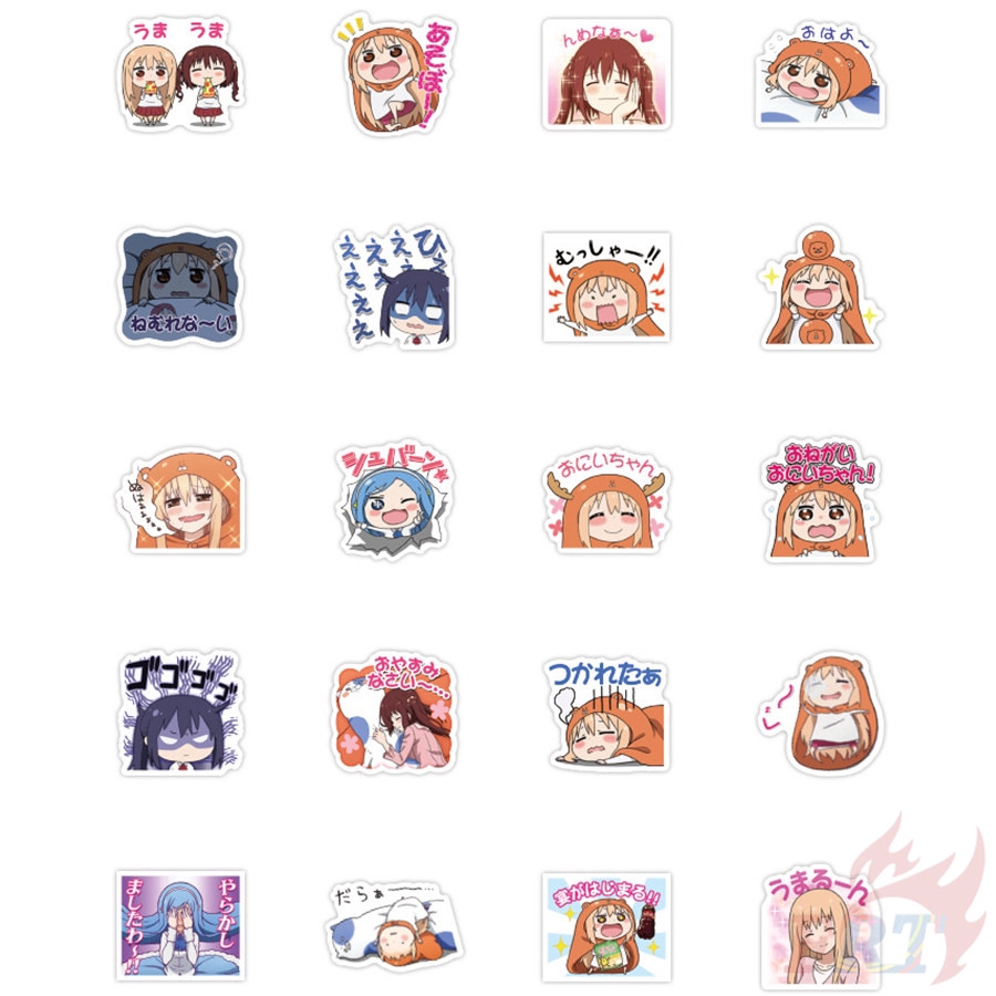 Set 40 hình dán phong cách Himouto! Umaru-chan - Series B Anime Doma Umaru trang trí sổ tay máy tính ván trượt đa dụng