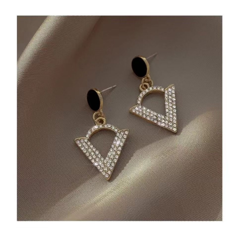 Bông Tai Đính Đá Phong Cách Hàn Quốc Xinh Xắn Cho Nữ