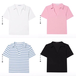 Áo polo basic cổ v stradivarius a073