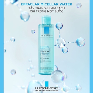 Nước Tẩy Trang Làm Sạch Sâu Và Kiểm Soát Bã Nhờn Cho Da Dầu Và Da Mụn La Roche Posay Effaclar Micellar Water 200ml