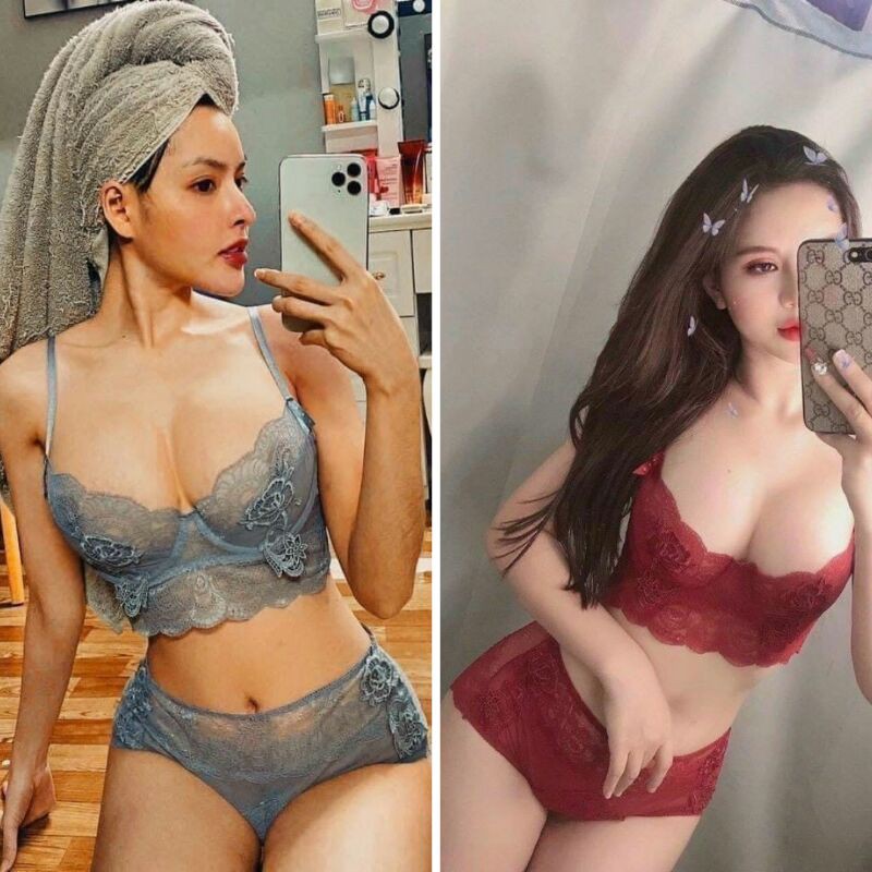 Bộ lót Charm hoa hồng không đệm ren SIÊU MỀM, ôm khít, nâng ngực, dễ chịu thoải mái