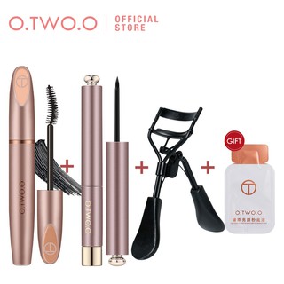 Bộ Mỹ Phẩm O.TWO.O Gồm Mascara + Kẻ Mắt + Kem Nền + Dụng Cụ Bấm Mi