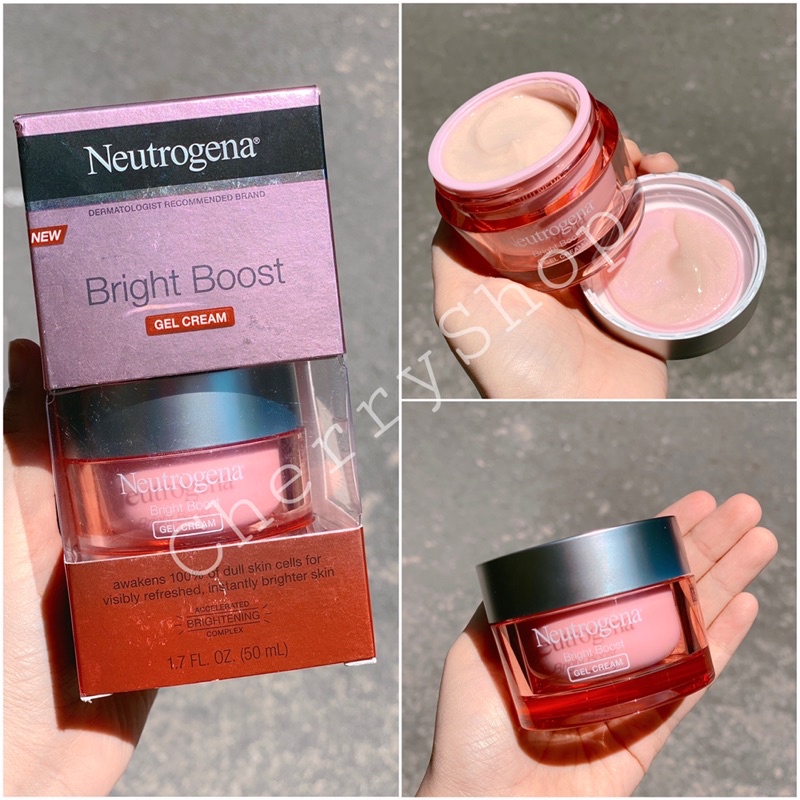 [Hàng USA] Kem dưỡng cấp ẩm và làm sáng da Neutrogena Bright Boost Gel Cream (50ml)