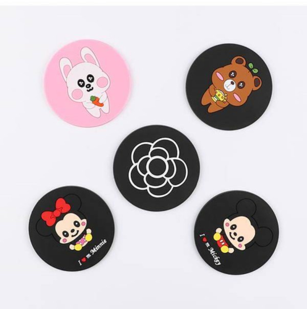 Tấm Lót Cốc Nước Hình Chuột Mickey Dễ Thương Chống Trượt Trang Trí Nội Thất Xe Hơi