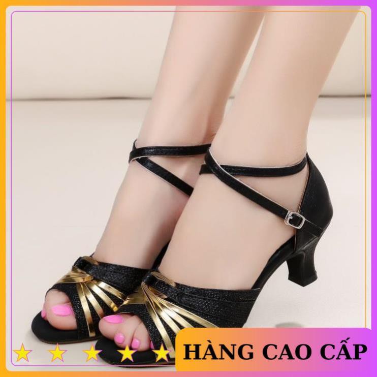 [ HÀNG LOẠI 1 ] Giày cao gót hở mũi màu đen 5cm