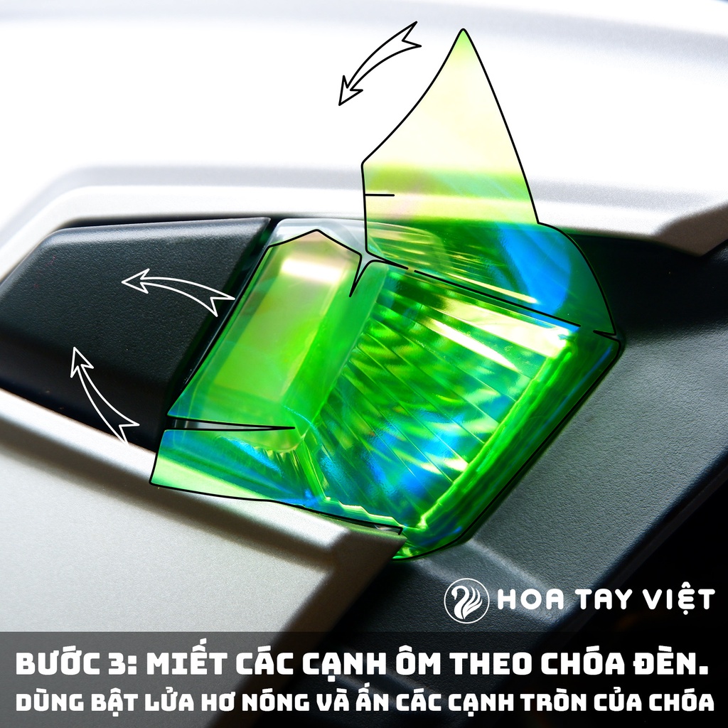 Decal TITAN đèn XI NHAN WINNER X V3 chuyển màu đèn XI NHAN bảo vệ chóa đèn