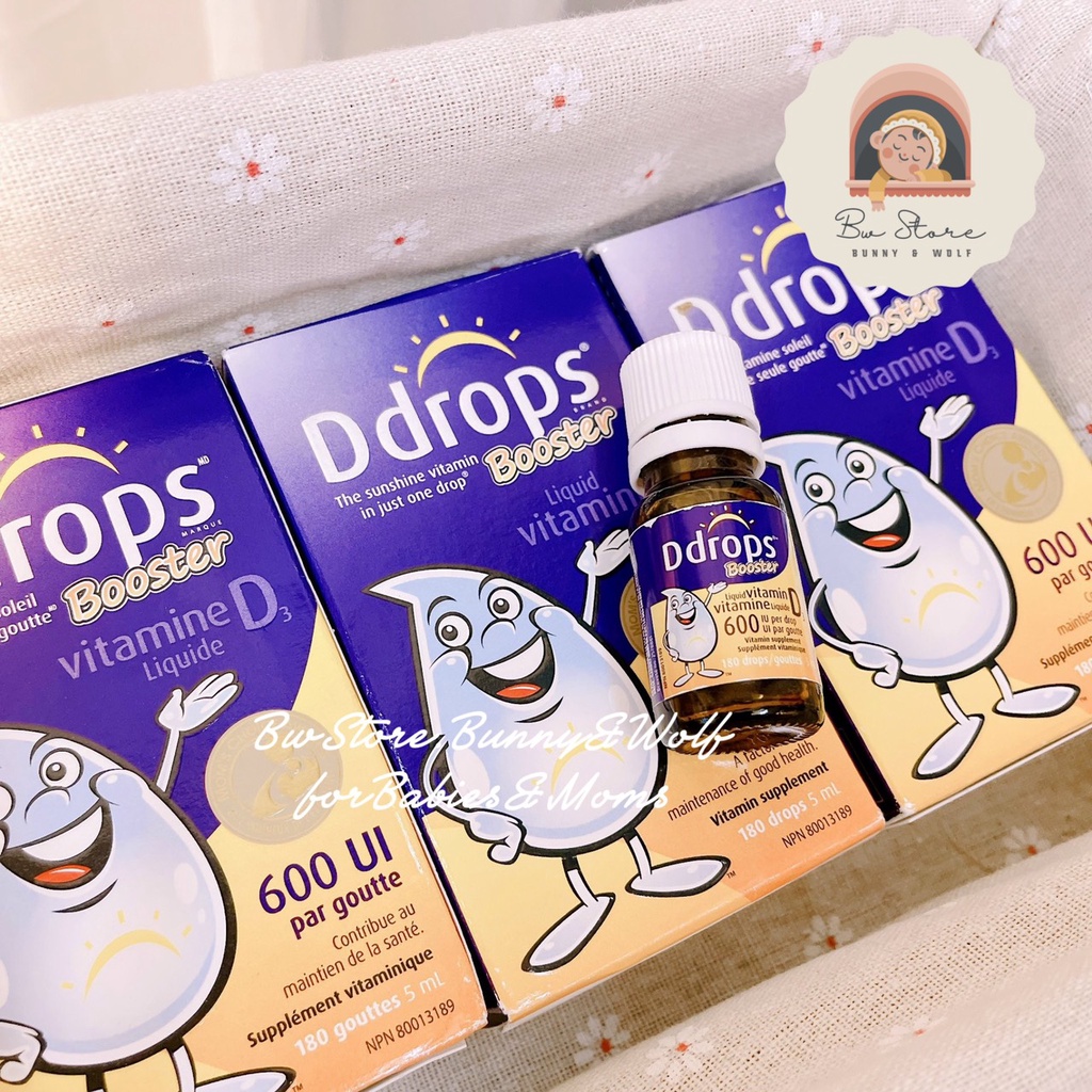 Vitamin D3 Ddrops Booster 600IU hỗ trợ phát triển chiều cao cho trẻ từ 1y