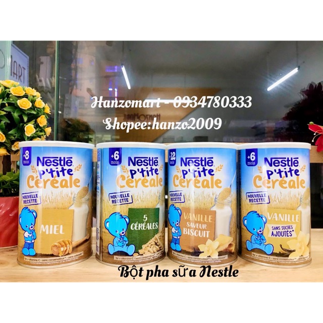 Bột pha sữa / bột lắc sữa Nestle Pháp 400gr cho bé từ 6m+