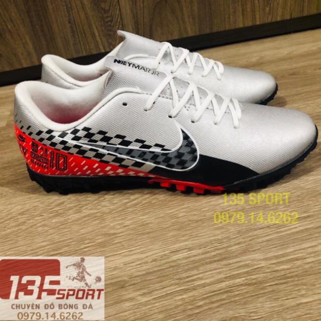 Giày Đá Bóng Trẻ Em Vapor 13 Neymar Đỏ Bạc TF(Size 35-38) QC
