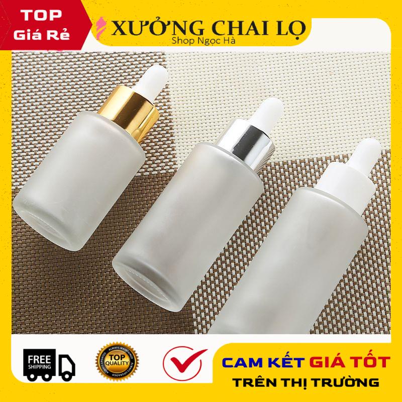 Lọ Chiết Serum ❤ GIÁ RẺ NHẤT ❤ [20ml,30ml,50ml] Lọ chiết tinh dầu Thủy tinh mờ Vai ngang đựng serum , phụ kiện du lịch