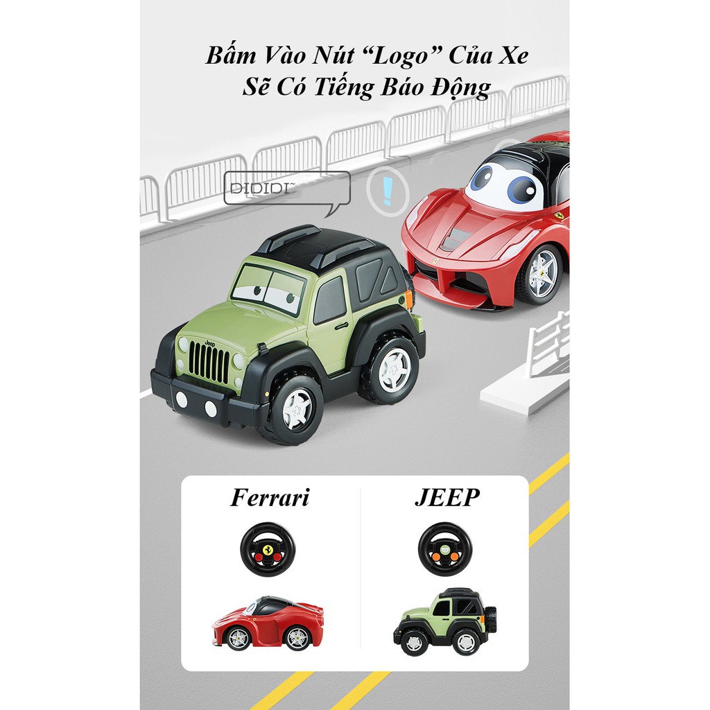 Xe Ô Tô Điều Khiển - BabyCare Jeep, Ferrari, Beetle, Volvo Tay Lái Trọng Lực, Cảm Biến Tự Chuyển Hướng