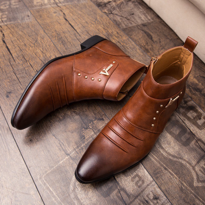 Young and elegant fashion designer shoes for men
