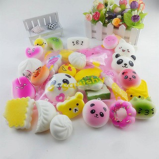 hàng bao chất Combo 10 Squishy dễ thương , mềm bóp đã