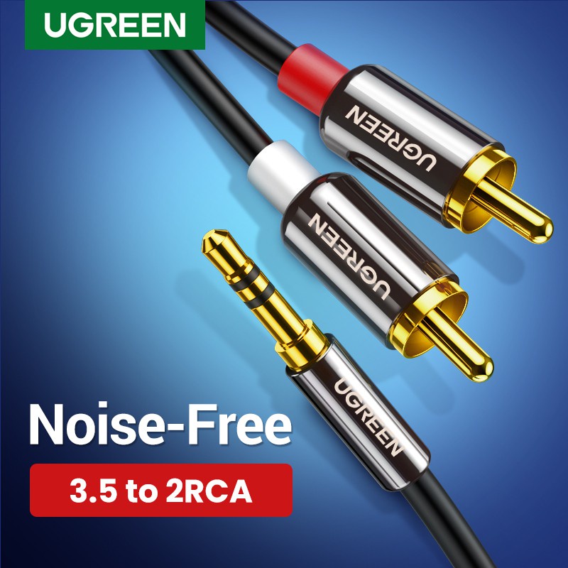 Cáp Audio 3.5mm Ra 2 Đầu bông sen Cao Cấp Chính Hãng Ugreen 10749 10583 10584 10590 10591 AV116