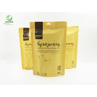 [ CHÍNH HÃNG OCHAO ] Ống hút gạo túi giấy bịch 500 gram