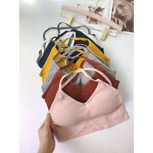 Bra Cotton Tăm Hở Lưng Dây Đan Chéo 2020 | BigBuy360 - bigbuy360.vn