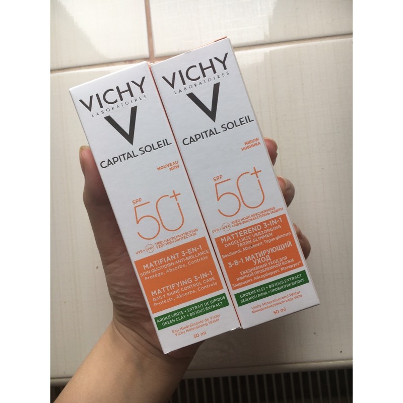 [Đủ Bill] Kem chống nắng Vichy 3in1 cho da dầu mụn