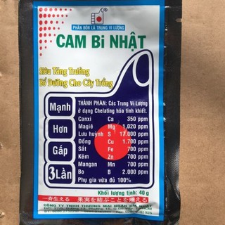 CAM BI NHẬT gói 40gr - Phân bón lá bổ sung trung vi lượng siêu tăng trưởng cho cây trồng