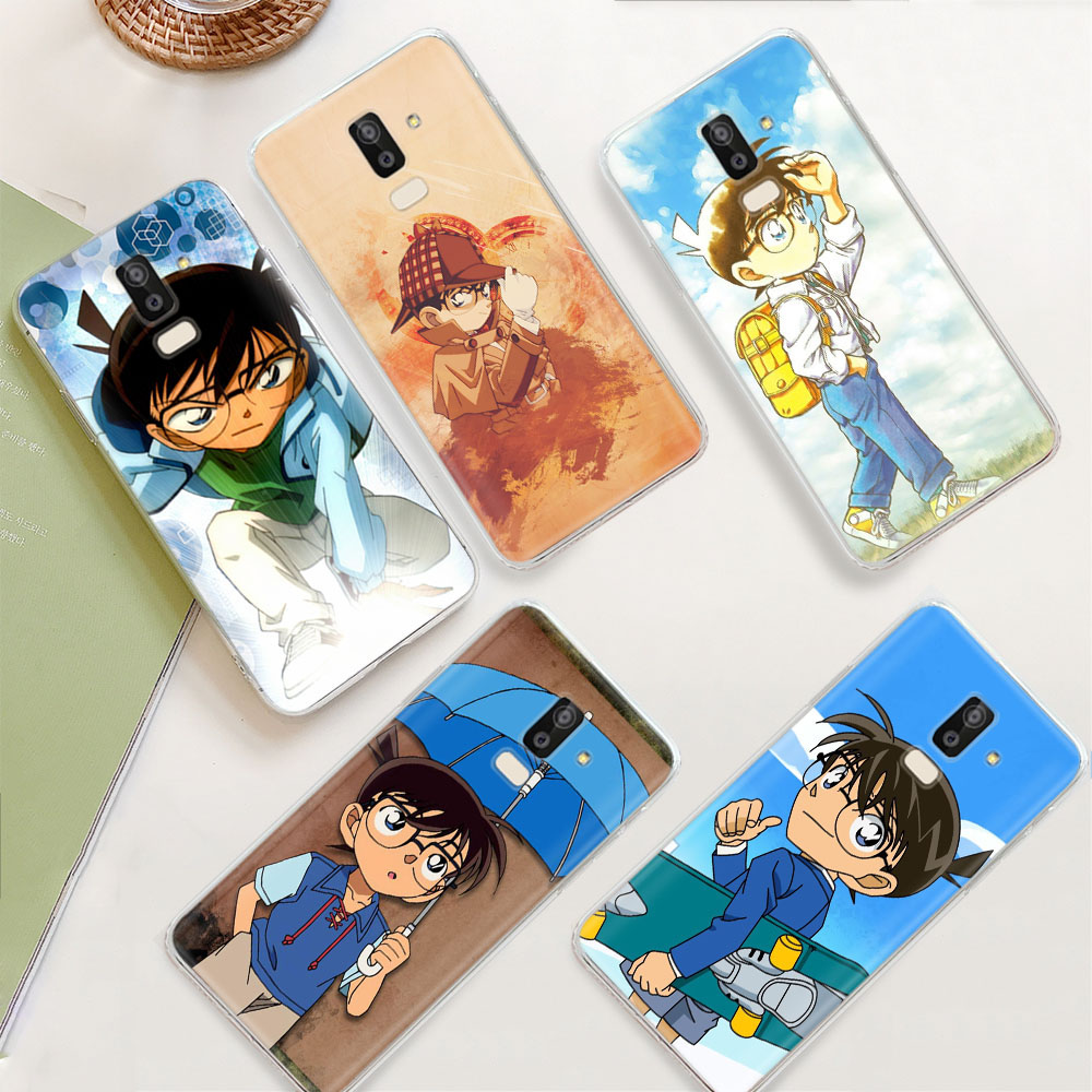 Ốp điện thoại trong suốt in hình thám tử Conan cho SAMSUNG GALAXY J8 J6 PLUS J5 PRIME J4 CORE J2 PRO TY173