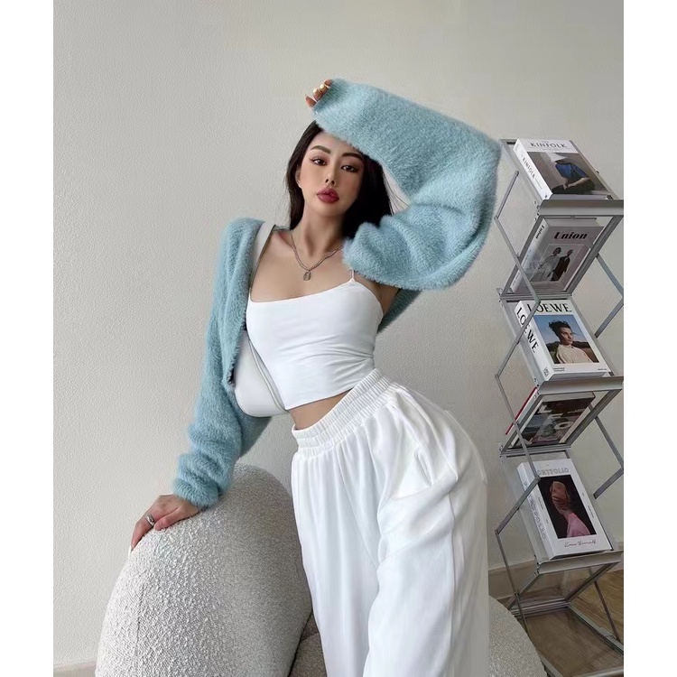 Áo Khoác Cardigan Dệt Kim Dáng Rộng Thời Trang Dành Cho Nữ
