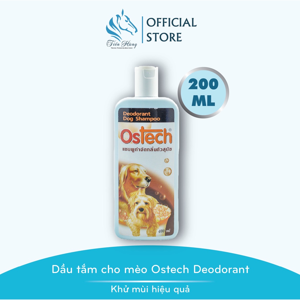 Dầu tắm khử mùi cho chó Ostech Deodorant Dog Shampoo, Chai 200ml