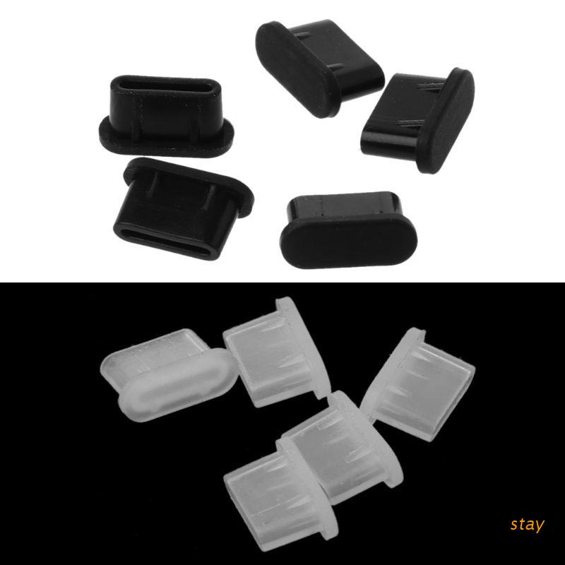 Bộ 5 Nắp Silicon Chống Bụi Cổng Sạc USB Type C Cho Điện Thoại Samsung Huawei