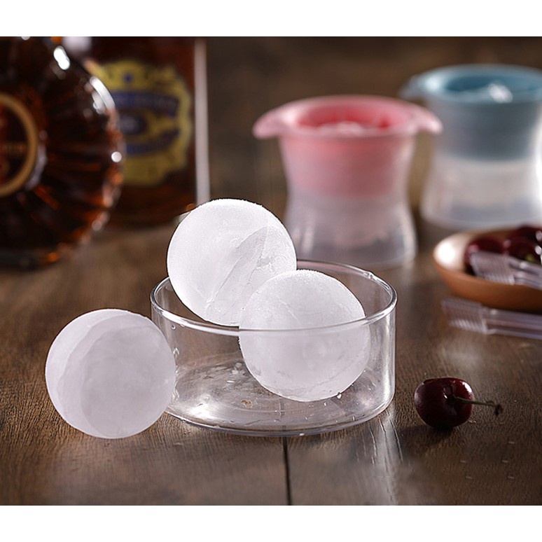 Khuôn Làm Đá Viên Hình Cầu KUNBE, Chất Liệu Silicon Độc Đáo Tiện Dụng