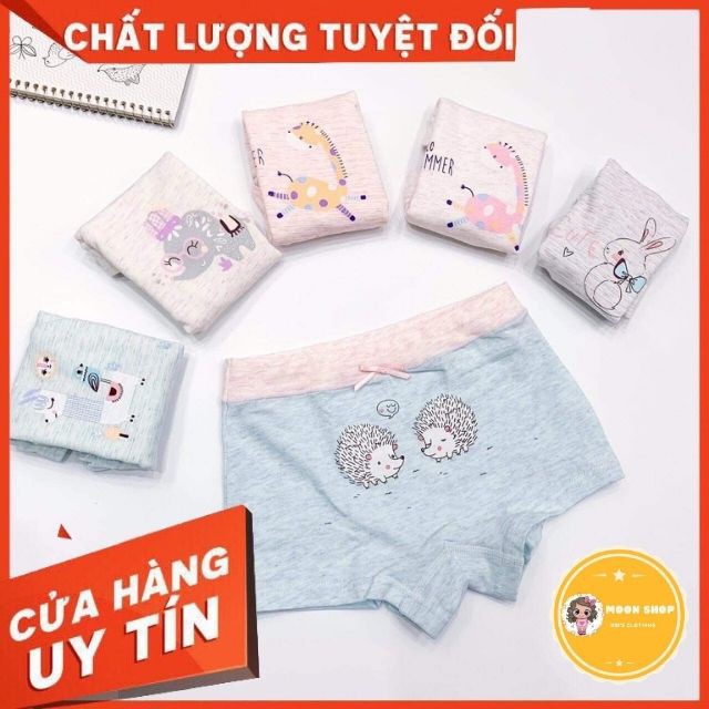 [Combo 3 chiếc] Quần Chip Đùi Cho Bé Trai, Bé Gái In Hình Ngộ Nghĩnh, Nhiều Màu Sắc Cotton Thoáng Mát, Co Giãn 4 Chiều