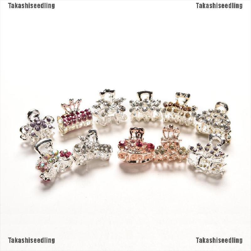 Kẹp Tóc Càng Cua Đính Đá Hình Hoa Nhỏ Dễ Thương