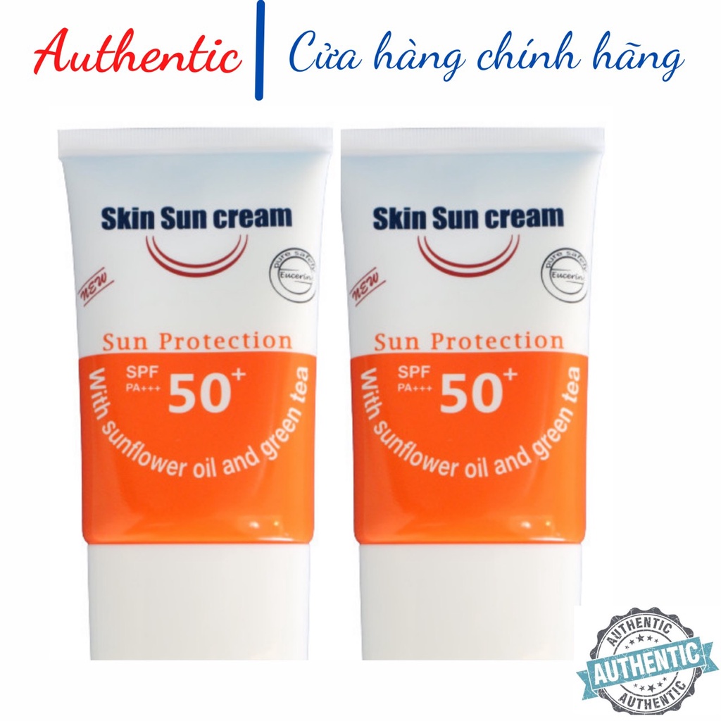 Kem chống nắng Hàn Quốc Skin Sun Cream- chiết xuất từ trà xanh và dầu hướng dương PA+++ SPF 50+