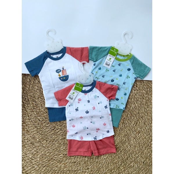 Bộ cộc tay raglan Bé Trai lullaby NH343M (6m-4y)