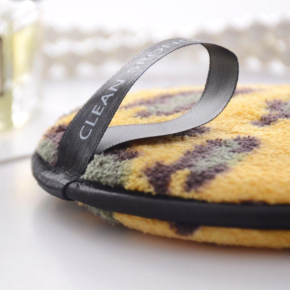 Bông Tẩy Trang Hai Mặt Thấm Hút Tốt Họa Tiết Da Báo Cho Nữ