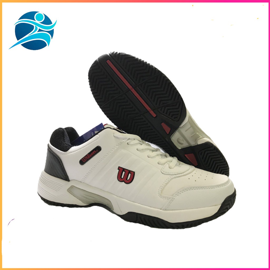 giày tennis nam wilson mẫu mới màu trắng đỏ, đủ size dành cho nam 🛁